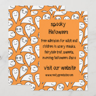 Halloween-inbjudan med spöke inbjudningar