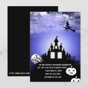 Halloween-inbjudan skriv din text inbjudningar