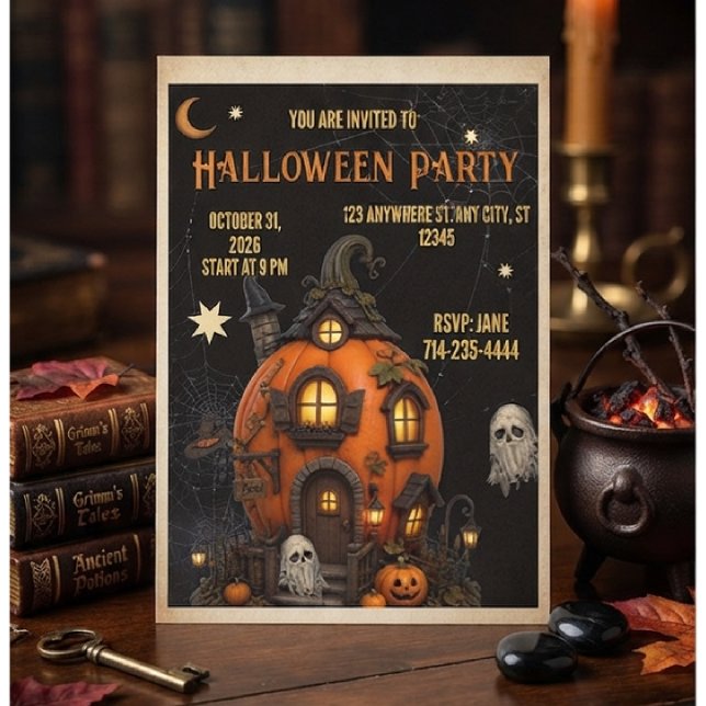 Halloween-inbjudan Spökhus inbjudan (Skapare uppladdad)