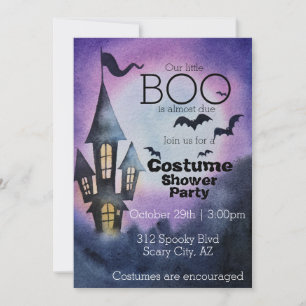 Halloween-inbjudan till babyvisningsfest inbjudningar