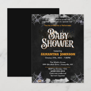 Halloween-inbjudan till babyvisningsprogram inbjudan vykort