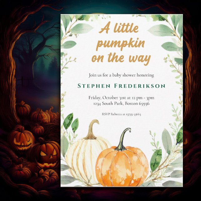 Halloween-inbjudan till babyvisningsprogram inbjudningar (Skapare uppladdad)