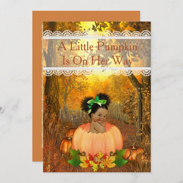 Halloween-inbjudan till babyvisningsprogram inbjudningar (Fram/baksida)