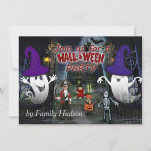 Halloween-inbjudan till barn inbjudningar