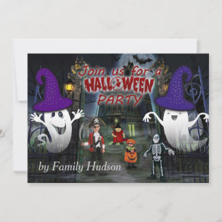 Halloween-inbjudan till barn inbjudningar