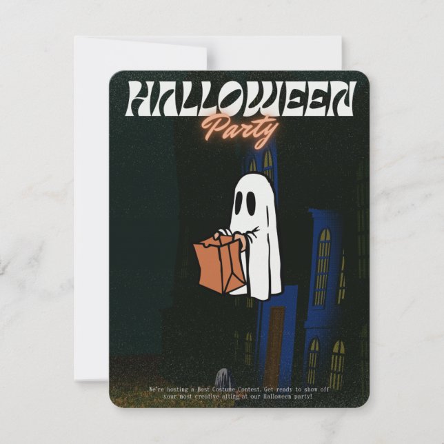 Halloween-inbjudan till de övergivna inbjudningar (Framsida)