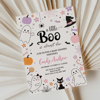 Halloween-inbjudan till en liten babybabyåda inbjudningar