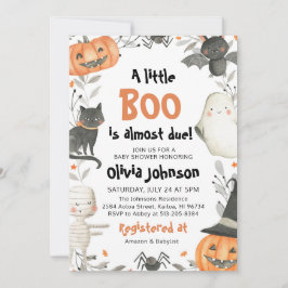 Halloween-inbjudan till en liten babybabyåda inbjudningar