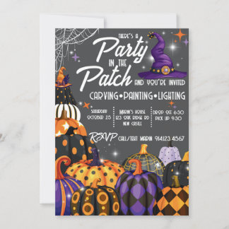 Halloween-inbjudan till fest i lappen inbjudningar