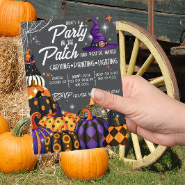 Halloween-inbjudan till fest i lappen inbjudningar