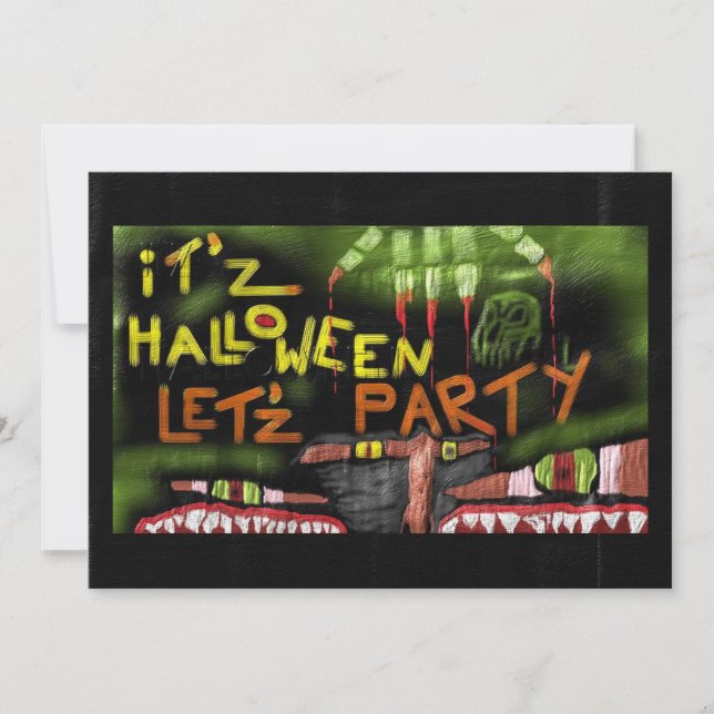 Halloween-inbjudan till Halloween Let'z Party (Framsida)