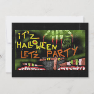 Halloween-inbjudan till Halloween Let'z Party