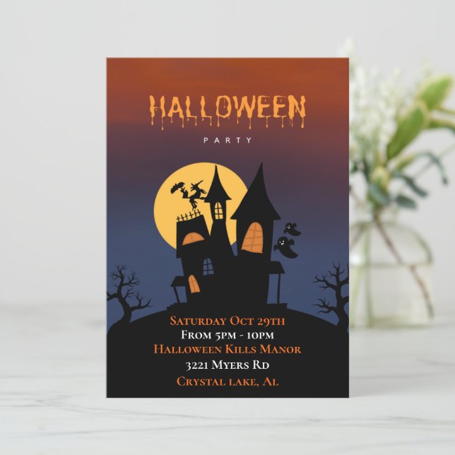 Halloween-inbjudan till hemmet inbjudningar (Stående Fram)
