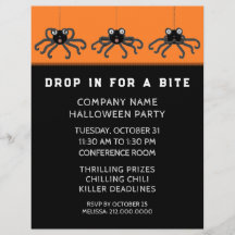 Halloween inbjudan till kontorsfest