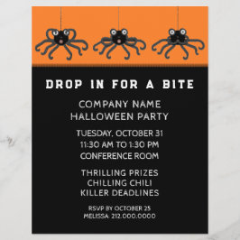 Halloween inbjudan till kontorsfest reklamblad