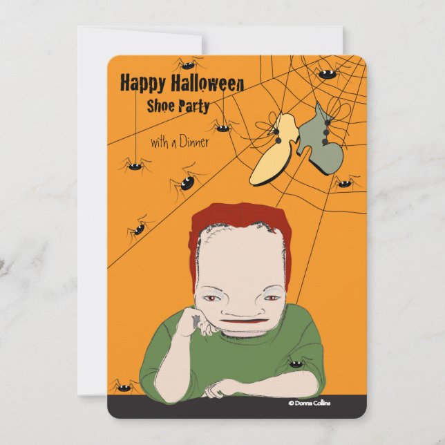 Halloween-inbjudan till middagsfest inbjudningar (Framsida)