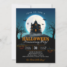 Halloween-inbjudan till uppvärmningspartiet