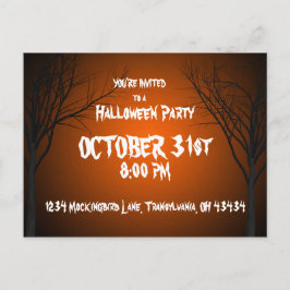 Halloween inbjudanvykort meddelande vykort