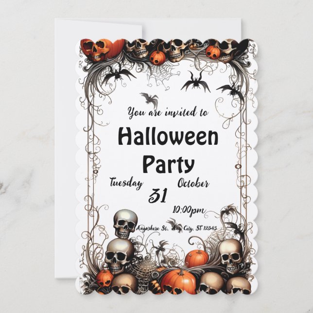 Halloween Inbjudningar (Framsida)