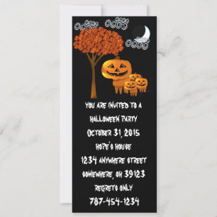 Halloween-inbjudningar med pumpahuvud inbjudningar