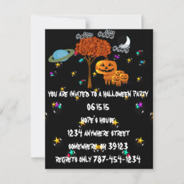 Halloween-inbjudningar med pumpahuvud inbjudningar