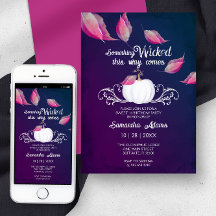 Halloween-inbjudningar, svensk 16-Födelsedagsfeste