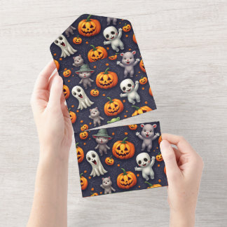Halloween-inbjudningskort