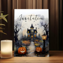 Halloween-inbjudningskort