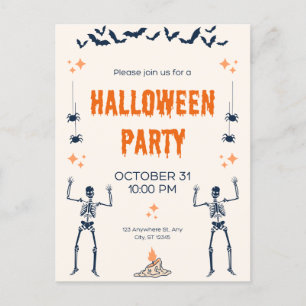 Halloween-inbjudningskort! Vykort