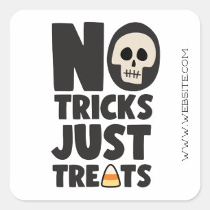 Halloween-inga trick bara Trets Fyrkantigt Klistermärke