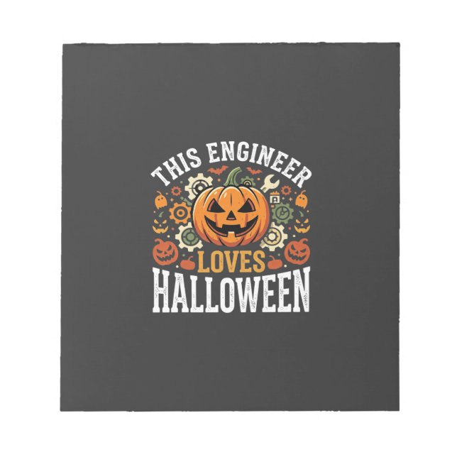 Halloween Ingenjörspumpa Vektor Anteckningsblock (Framsida)