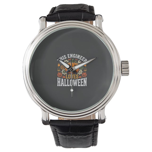 Halloween Ingenjörspumpa Vektor Armbandsur (Framsida)