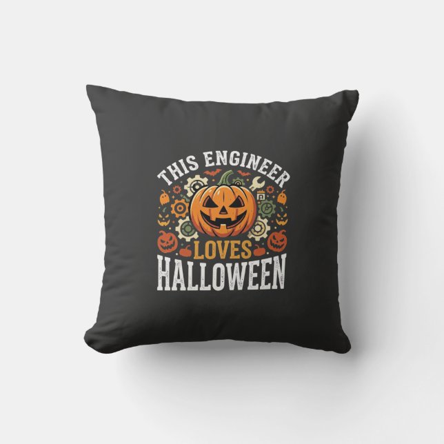 Halloween Ingenjörspumpa Vektor Kudde (Framsida)