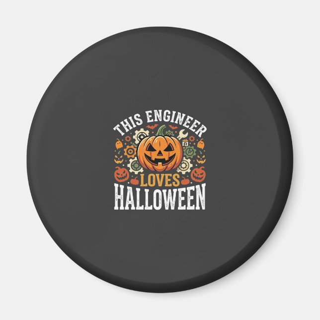 Halloween Ingenjörspumpa Vektor Magnet (Framsidan)