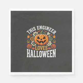 Halloween Ingenjörspumpa Vektor Pappersservett
