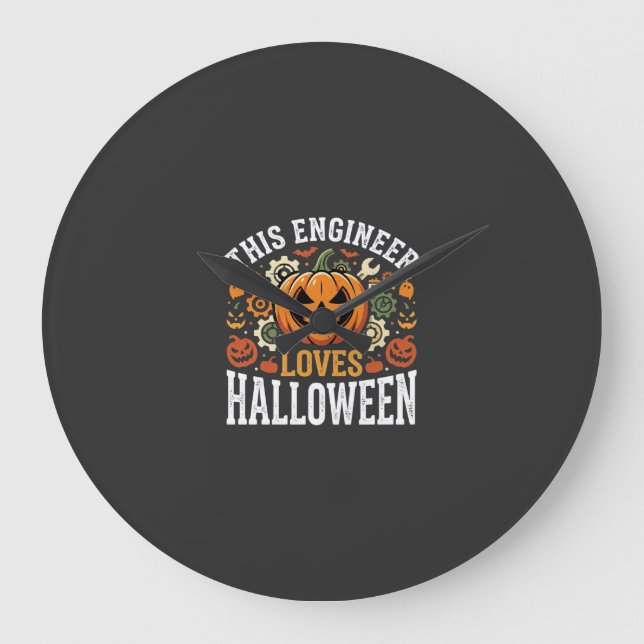 Halloween Ingenjörspumpa Vektor Stor Klocka (Framsida)