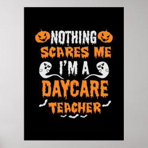 Halloween Ingenting Skrämmer mig födelsedag Poster