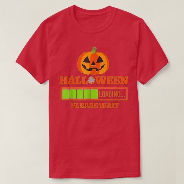 Halloween-inläsning Vänta Pumpkin T-Shirt (Design framsida)