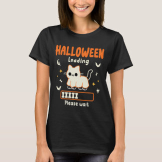 Halloween-inläsning Vänta tills den svarta katthal T Shirt