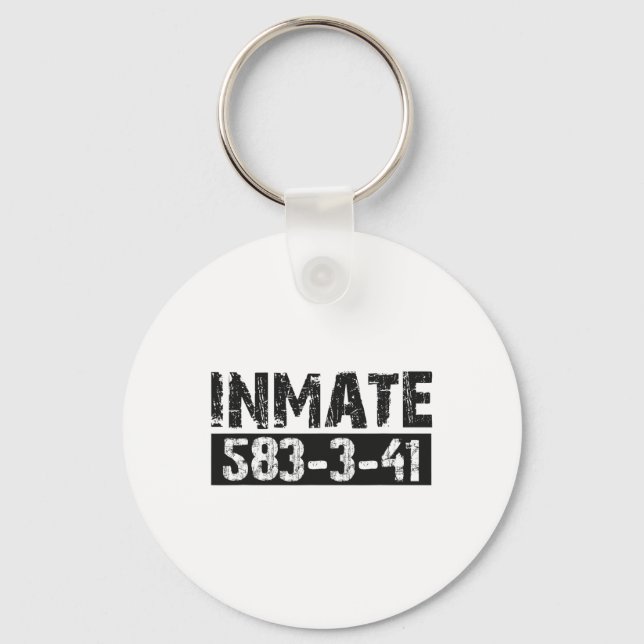Halloween Inmate Jail Costume Kids Nyckelring (Framsida)