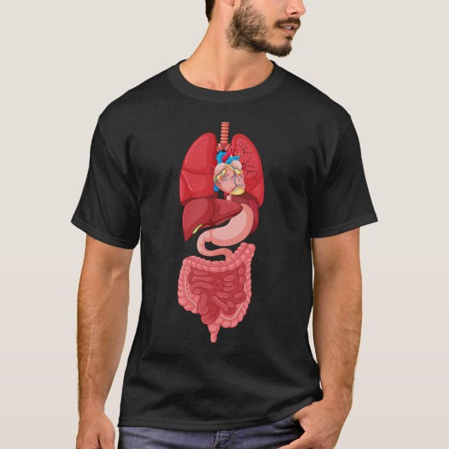 Halloween inre organdiagram Anatomi T Shirt (Framsida)