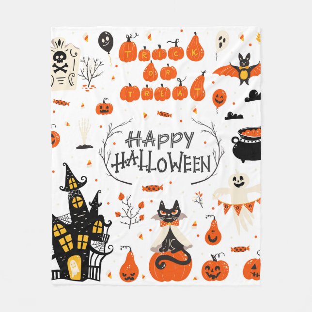 Halloween-inslag. Halloween-klipp med Fleecefilt (Framsidan)