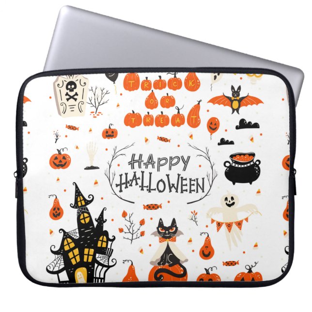 Halloween-inslag. Halloween-klipp med Laptop Fodral (Framsidan)
