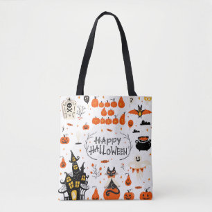 Halloween-inslag. Halloween-klipp med Tygkasse