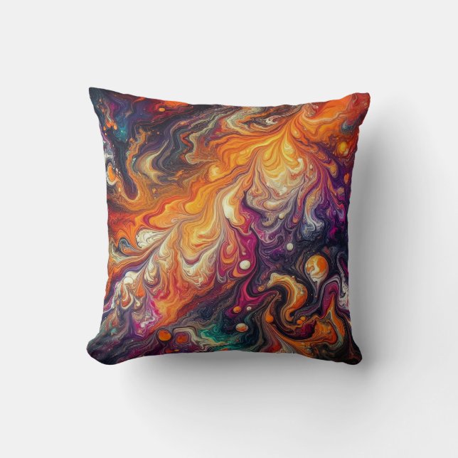 Halloween Inspired/Rörelse / Tie-Dye Pour Kudde (Framsida)