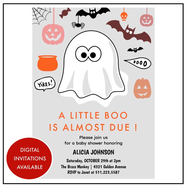 Halloween-inspirerad baby shower inbjudan Söt (Skapare uppladdad)