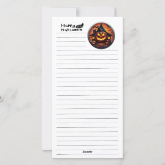 Halloween-inspirerat platt julkort