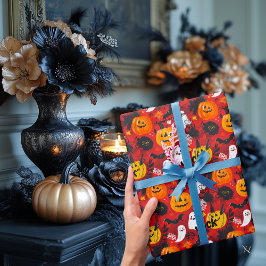 Halloween-inspirerat presentpapper med anpassnings