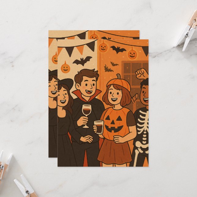 Halloween invitations for a fun party inbjudningar (Fram/Back In Situ)