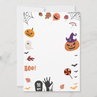 Halloween Invite, Halloween Card Inbjudningar